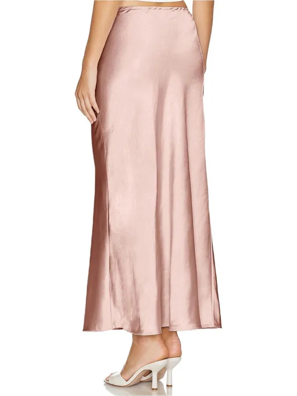 Amazon Skrtimory Satin Silk Maxi Skirt – Blush Pink | NWT - Image 3