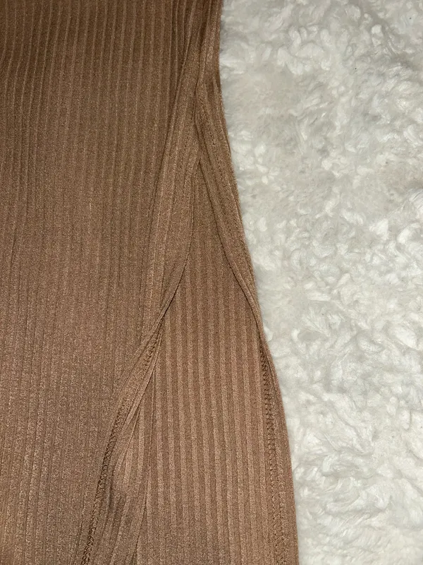 SheIn Brown Knit Halter Top Dress - Image 13