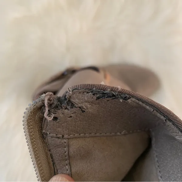 Sam Edelman Phoenix Taupe Suede Ankle Bootie Leather Strap Boot Size 7.5 - Image 11