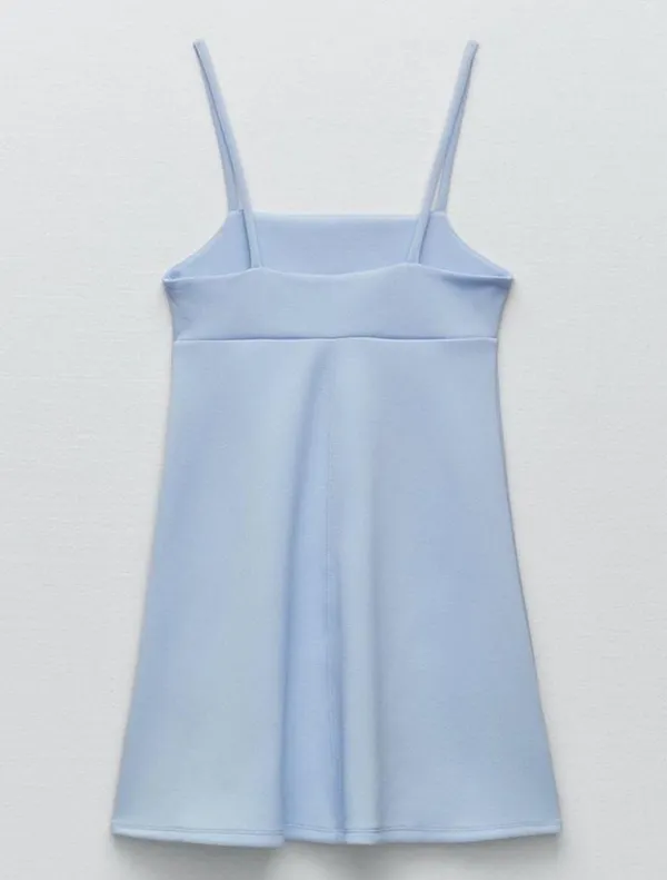 Zara x lotto collaboration dress powder baby blue size M coquette trendy tennis - Image 4