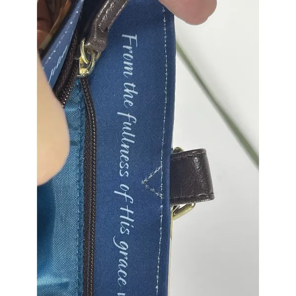 Gregg Gift Company Grace Collection Floral Tote Zip Lined Pockets Charm Card - Image 12