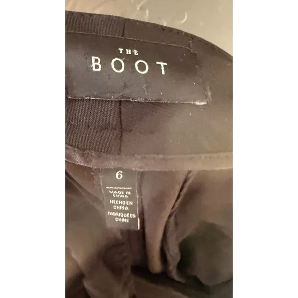 The Boot Womens Black Sailor Bootcut‎ Pants Gold Pearl Buttons Size 6 Mid Rise - Image 9