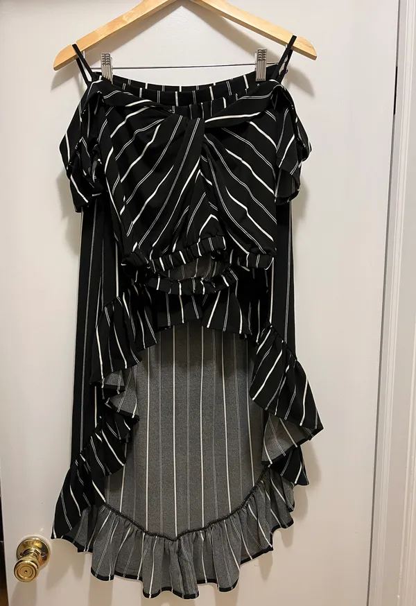 Black and White Stripe Top and Skirt - Image 10