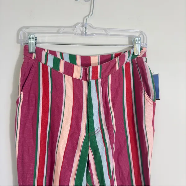 Free People Size 2 Vertical Striped Wide Leg Pants ‎Boho Chic Eclectic Grandpa - Image 6