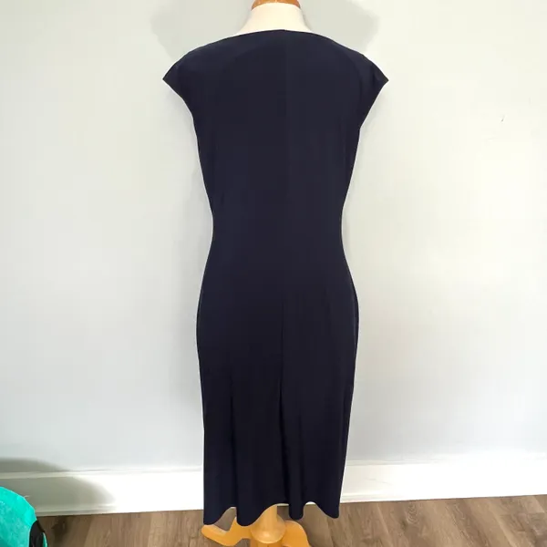 Lauren Navy Blue Stretchy Classic Dress - Image 5