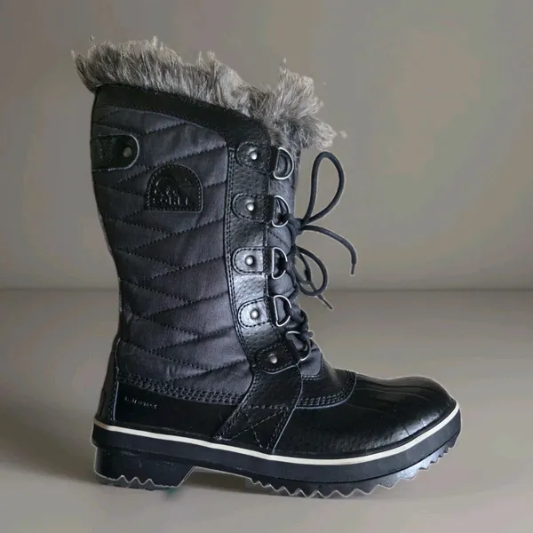 Sorel Tofino ll Boots Womens 8 Black Fur Trim Winter Waterproof Excellent Cond - Image 9