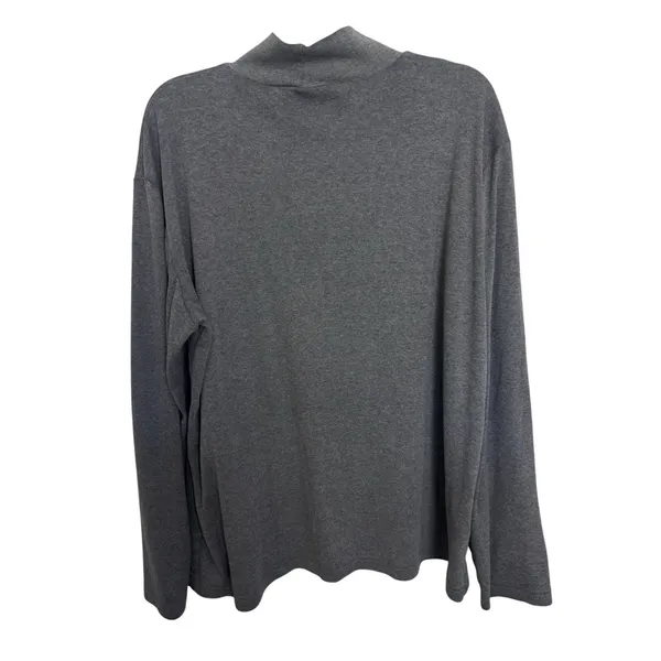 Vintage 90s Disney Winnie the Pooh Embroidered Gray Mock Neck Long Sleeve L - Image 2