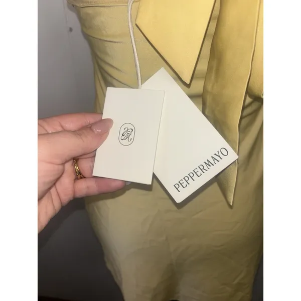 Peppermayo Yulina mini dress yellow nwt us‎ size 4 - Image 3