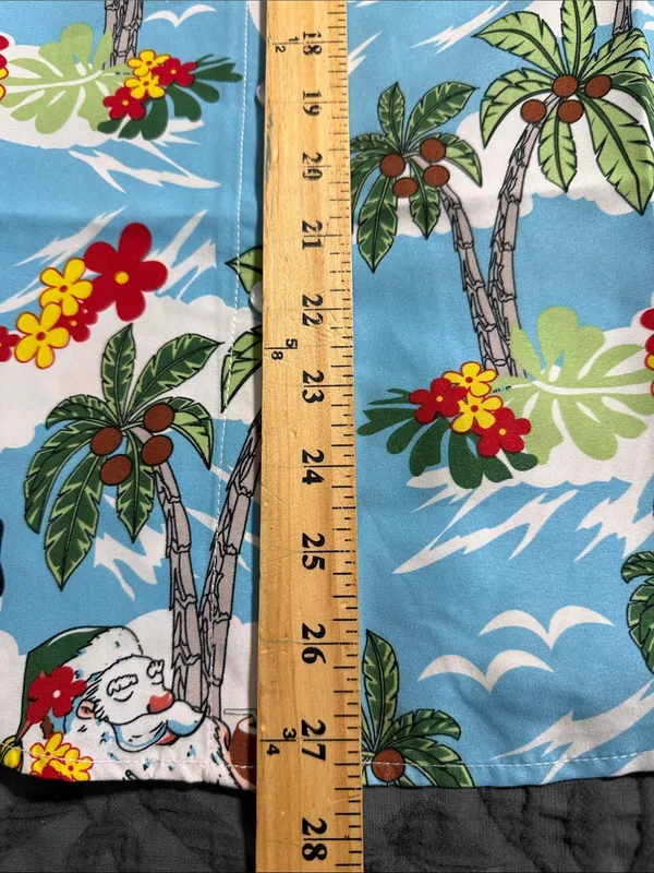 SSLR women's collection button down surfing santa tropical reindeer boats water - Image 11