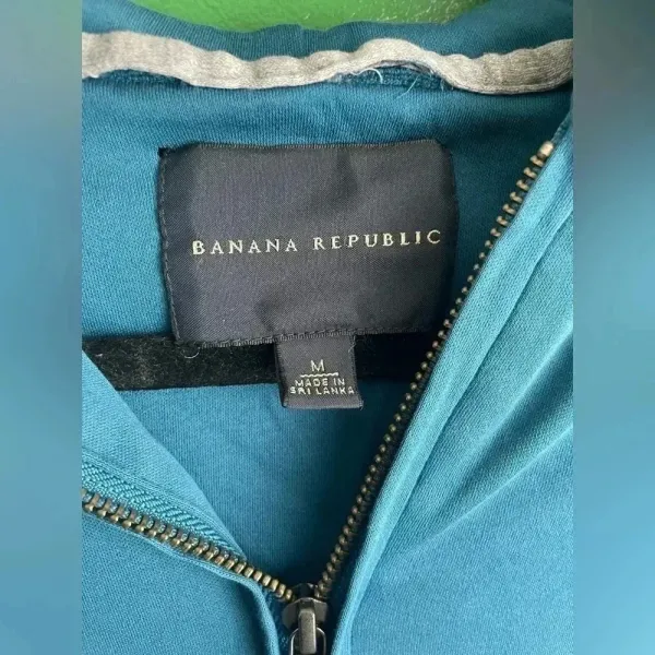 CLEARANCE! Banana Republic Women’s Blue‎ Zip Up Hoodie Size Medium EUC! - Image 3