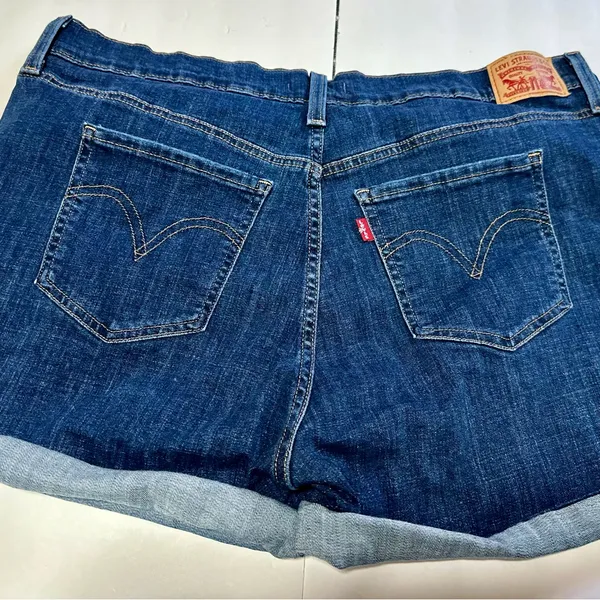 Levi's Dark Blue Jean Shorts - Image 2