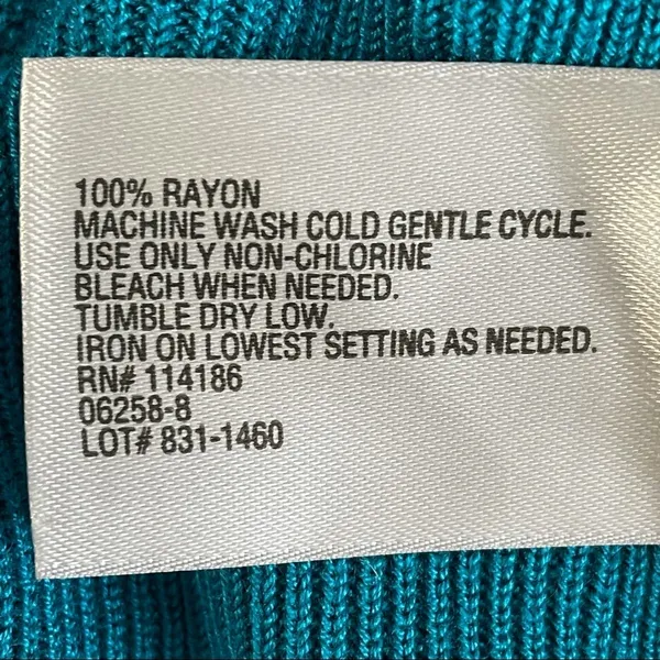 Worthington Vneck Vivid Teal Sweater - Image 5