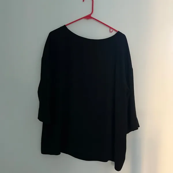 BABATON ARITZIA Women's Mortensen Black 3/4 Sleeve Oversized Blouse Size 2 (S) - Image 2