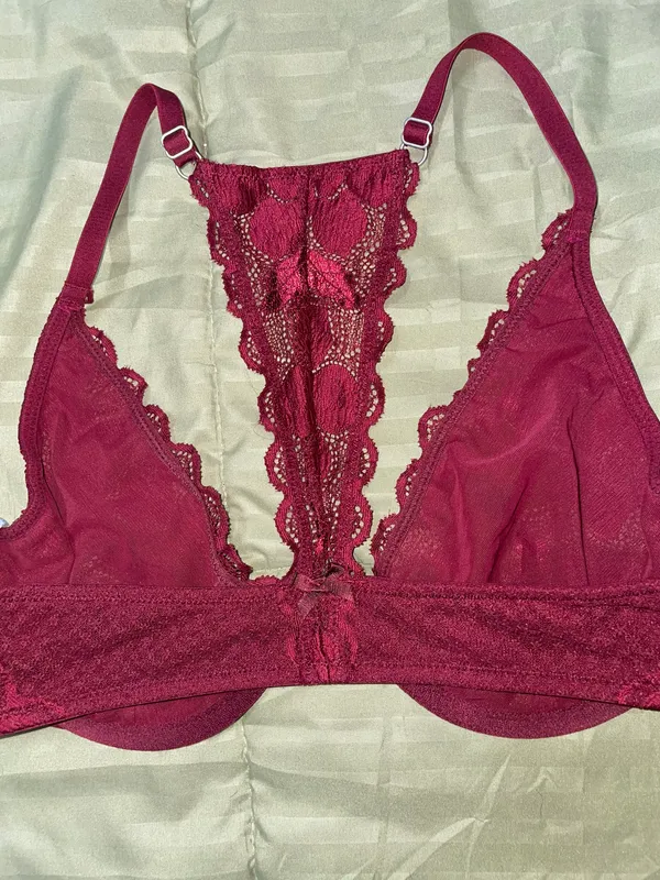 lace red racer back bra Size 34 C - Image 3