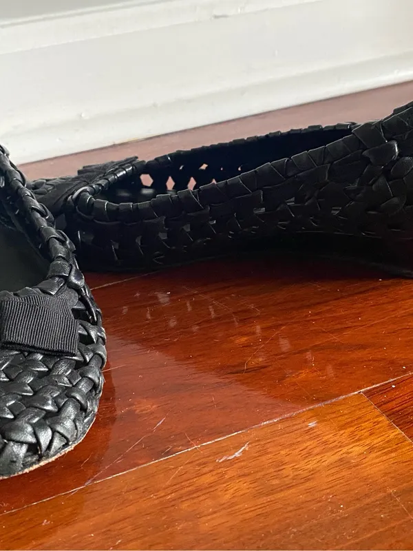 Cole Haan Women's Black Woven Ballet Flats Sz 6 - Image 6