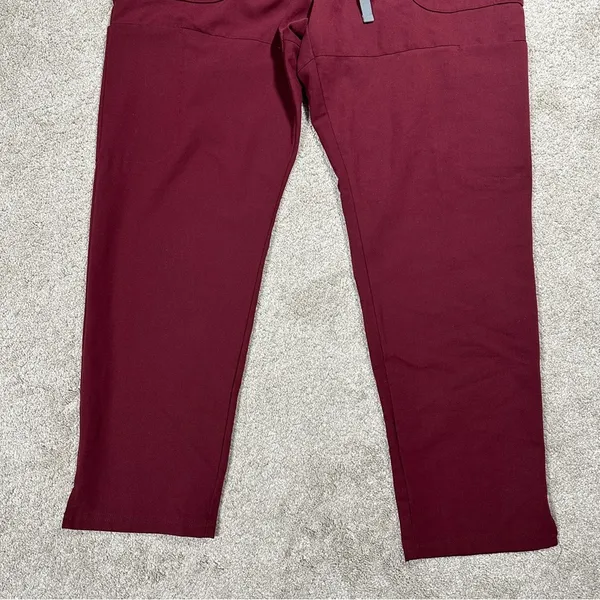 Figs Women’s Nepal Skinny Scrub Pants Pull On Limited Edition in Burgundy XL - Image 5