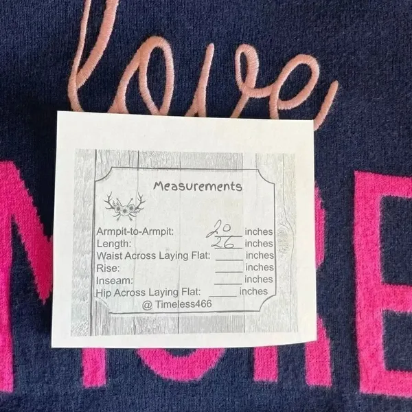 Gap Navy Blue With Pink Lettering Graphic Sweater Long Sleeves Cotton Casual Wom - Image 11