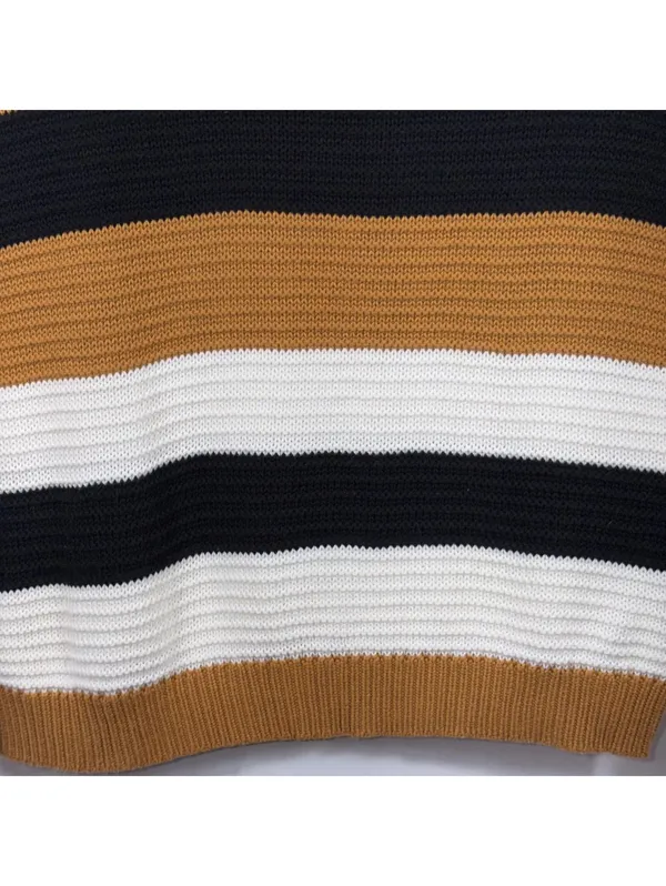 Trailblazer Brown Stripe Knit Sweater S 4-6 - Image 3