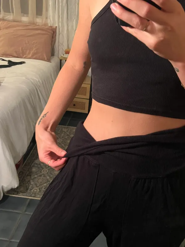 Aerie Ribbed Black Joggers - Image 4