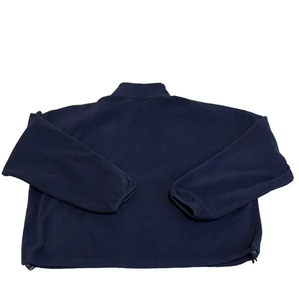 Fabletics Navy Blue Fleece Mock Neck Crop Zip Up Sweatshirt XXL - Image 6