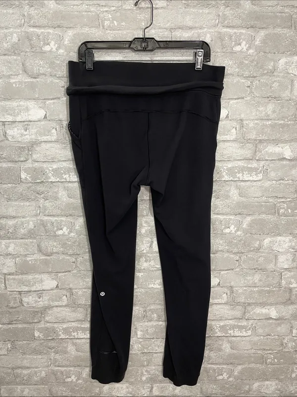 lululemon athletica Black Fold-Over Waist Jogger Pants - Image 4