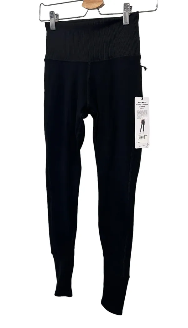 Alo HIGH-WAIST ALOSOFT LOUNGE LEGGING BLACK Size S NWT - Image 5