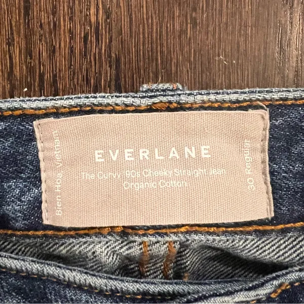 Everlane High Rise Curvy 90s Cheeky Straight Blue Women's Jeans - Image 3