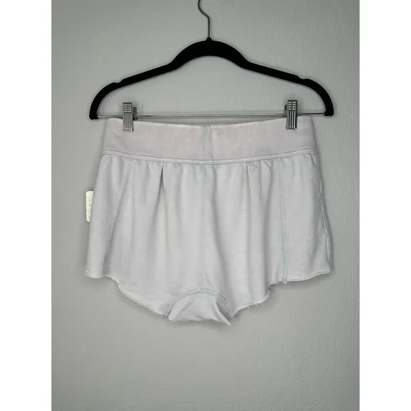 FREE PEOPLE Cozy Soft Comfy Casual Harem Lounge Sweat Shorts in Light Grey XS - Image 5