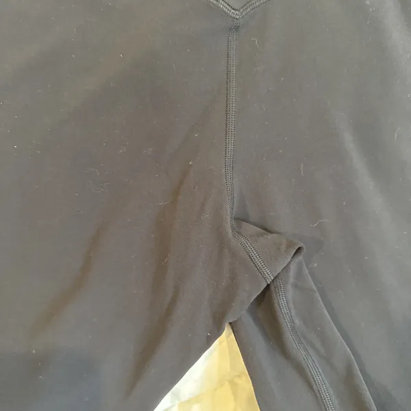 lululemon navy Black leggings Size 2 With Banded Bottom - Image 8