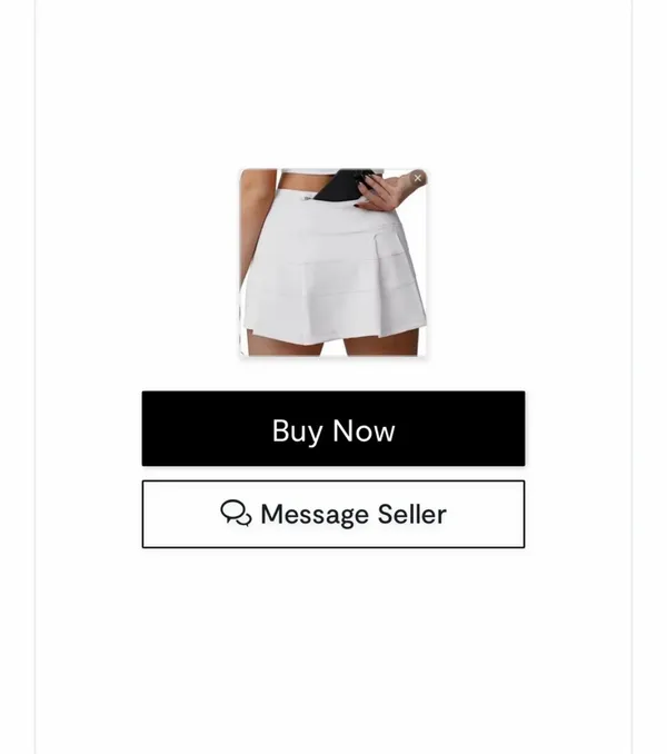 White Active sport skirt/short Size 6 - Image 6