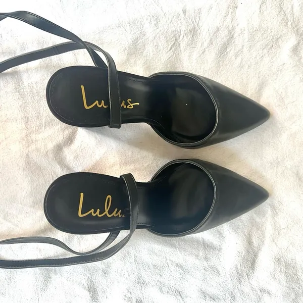 lulus lace up black pump heels - Image 5
