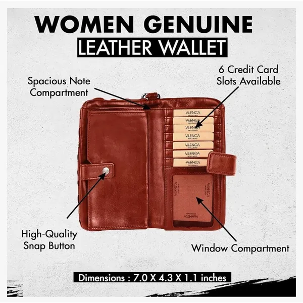 Valenca Holland Brown Woven Distressed Leather‎ Wallet Credit Card ID Holder - Image 2