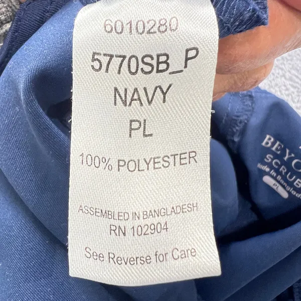 Beyond Scrubs Cargo Jogger Pants PL Unisex Navy Blue‎ Drawstring Medical - Image 4