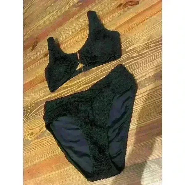 Amazon NWOT Black High Waisted Bikini, size M - Image 9