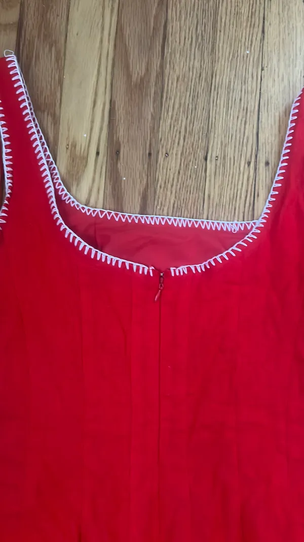 caroline constas dress Red Size 4 - Image 2
