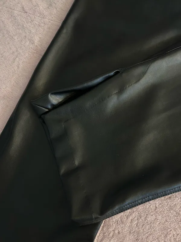 Abercrombie & Fitch Vegan Leather High Rise Pants - Image 4