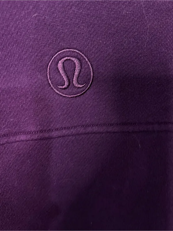 Lululemon Scuba Oversized Half Zip Funnel Neck Magenta Purple Gold Long Sweater - Image 8