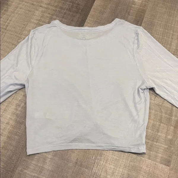 aerie twist front cropped long sleeve tee - Image 4