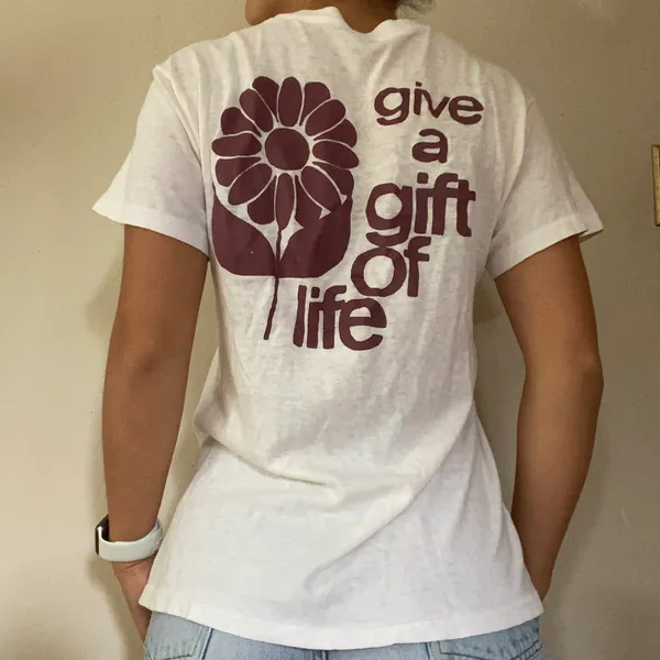Vintage KF “Give a gift of life” Graphic Tee - Image 3