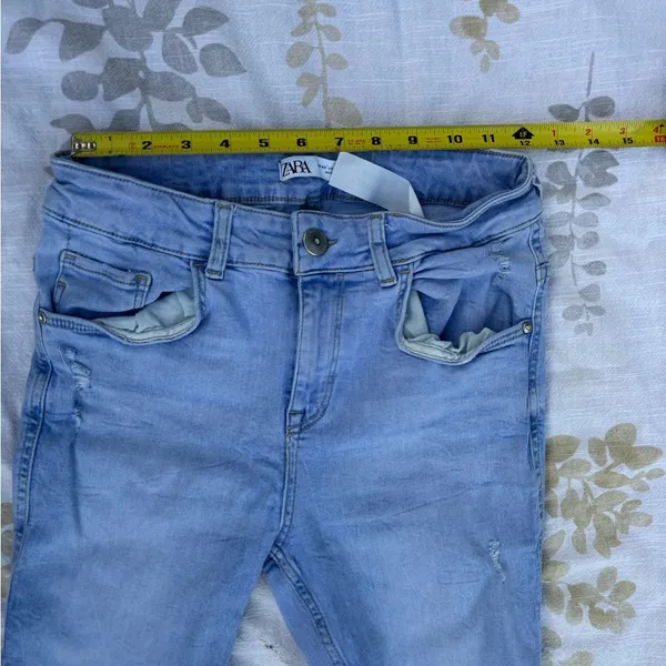 Zara Blue Skinny Jeans Sleek Fit - Image 8