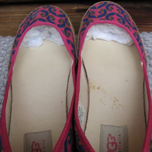 UGG Pink Print Slip on Shoes - Image 7