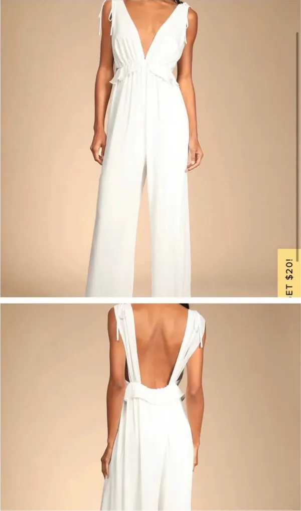 Lulus Jumpsuit White - Image 2