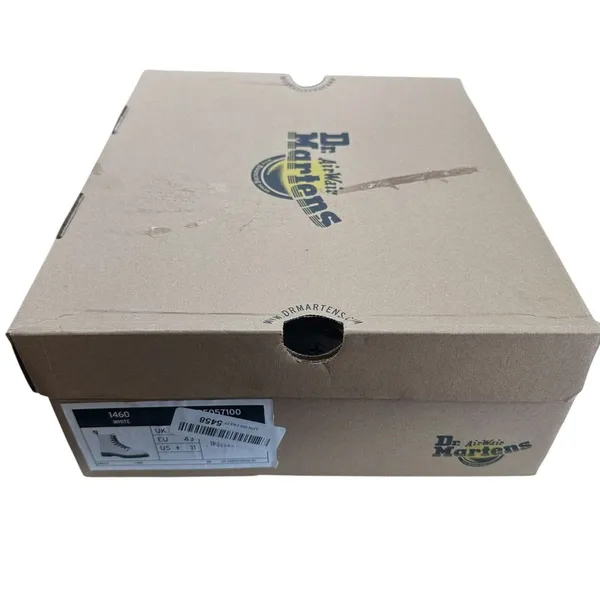Dr. Martens 1460 Smooth Leather Lace Up Boots Women's Size 11‎ White NWB Combat - Image 7