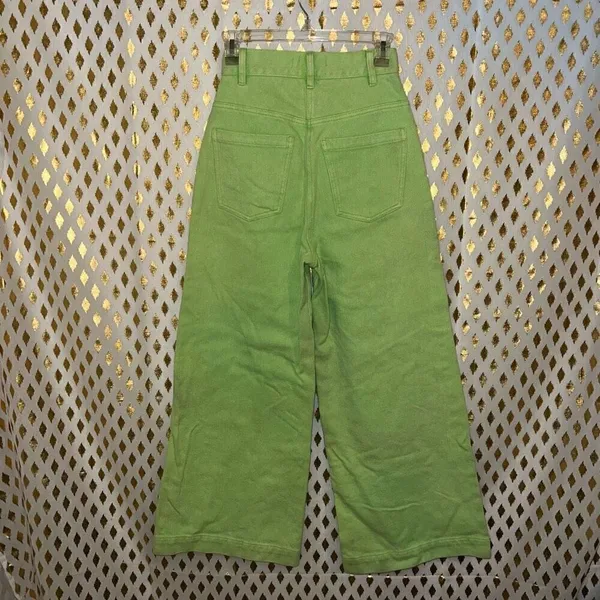 Urban outfitters lime pants wide leg baggy fit jeans size 24 - Image 2
