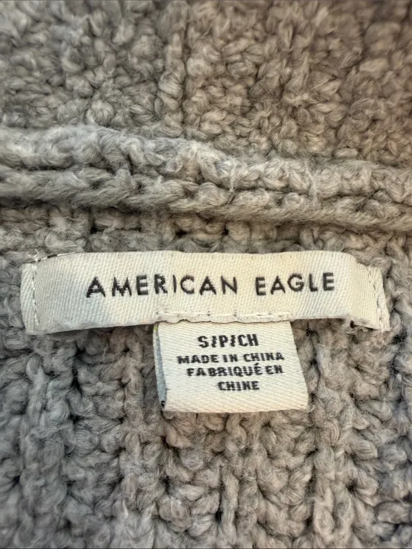American Eagle Outfitters Light Gray Cropped Cardigan Size Small - C33-044 - Image 2