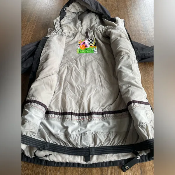 Burton Dry Ride Black Winter Coat Ski Snowboard Hood - size XXS - Image 6