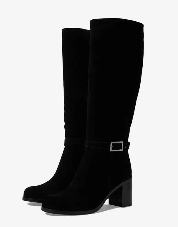 NWT La Canadienne Paul Buckled High Heel Boots, Black Size 7.5M New in Box $650 - Image 4