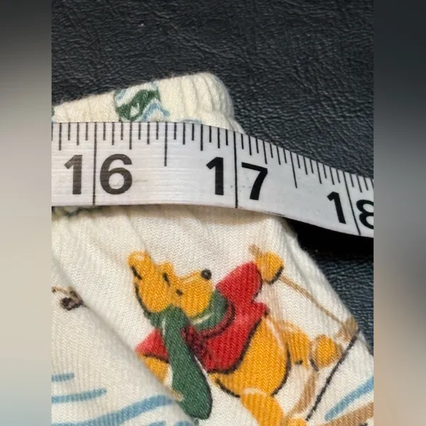 Disney Winnie the Pooh size extra large pajama pants with a cute winter scene. - Image 9