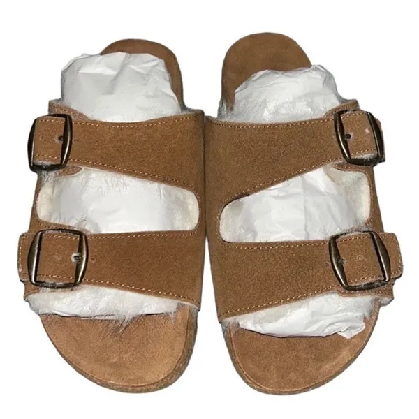 Coconut by Matisse Leather Faux Fur Sandals(Size 6M) - Image 3