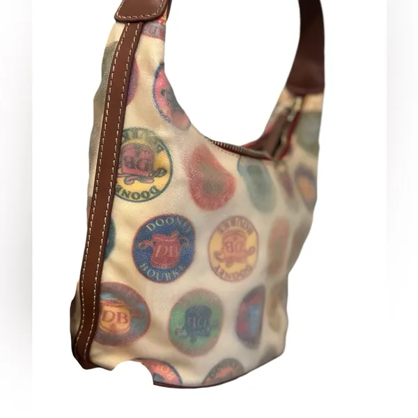 Y2K Vintage Dooney and Bourke Canvas Coated Small Shoulder Bag - Image 11